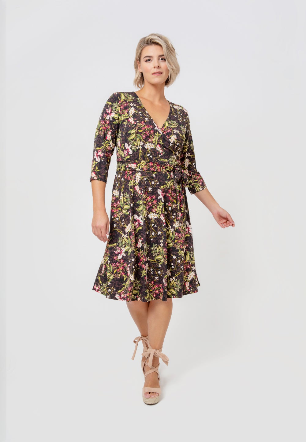 Perfect wrap dress in orchid meadow ...